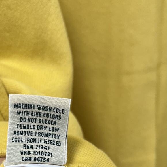 LL Bean Womens Fleece Lined Full Zip Hoodie Size 3X Yellow Cozy Lounge Pockets - Picture 7 of 7